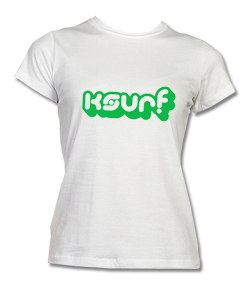 Ladies KSURF 3D Logo Tee White