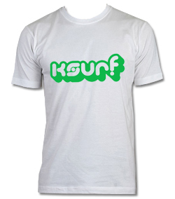 Mens KSURF 3D Logo Tee White