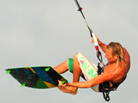Kitesurfing Technique -  Tail Grab Board Off 2012