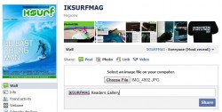 Enusre you type 'Readers Gallery' after you have tagged IKSURFMAG then finally click 'Share'