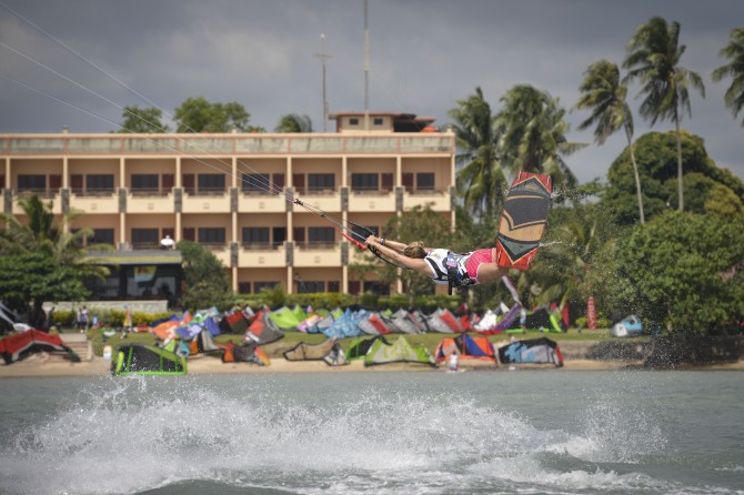 Throwing down right in front of the beach, the standard of riding was high!