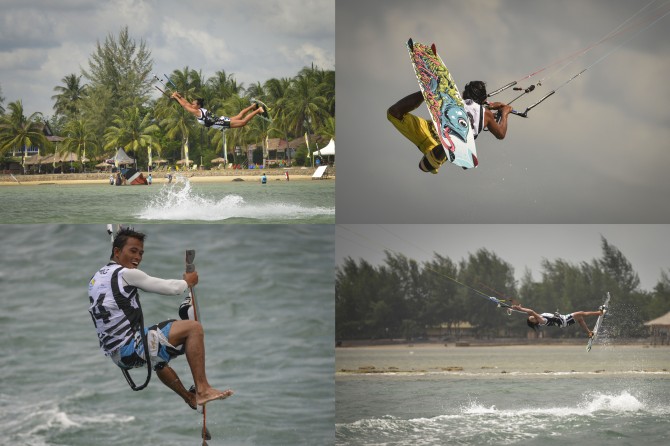 Conditions were perfect for both the mens and women's heats...