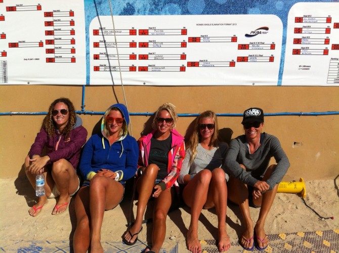 The Girls waiting in sheltering from the wind, because it was so windy later in the afternoon.