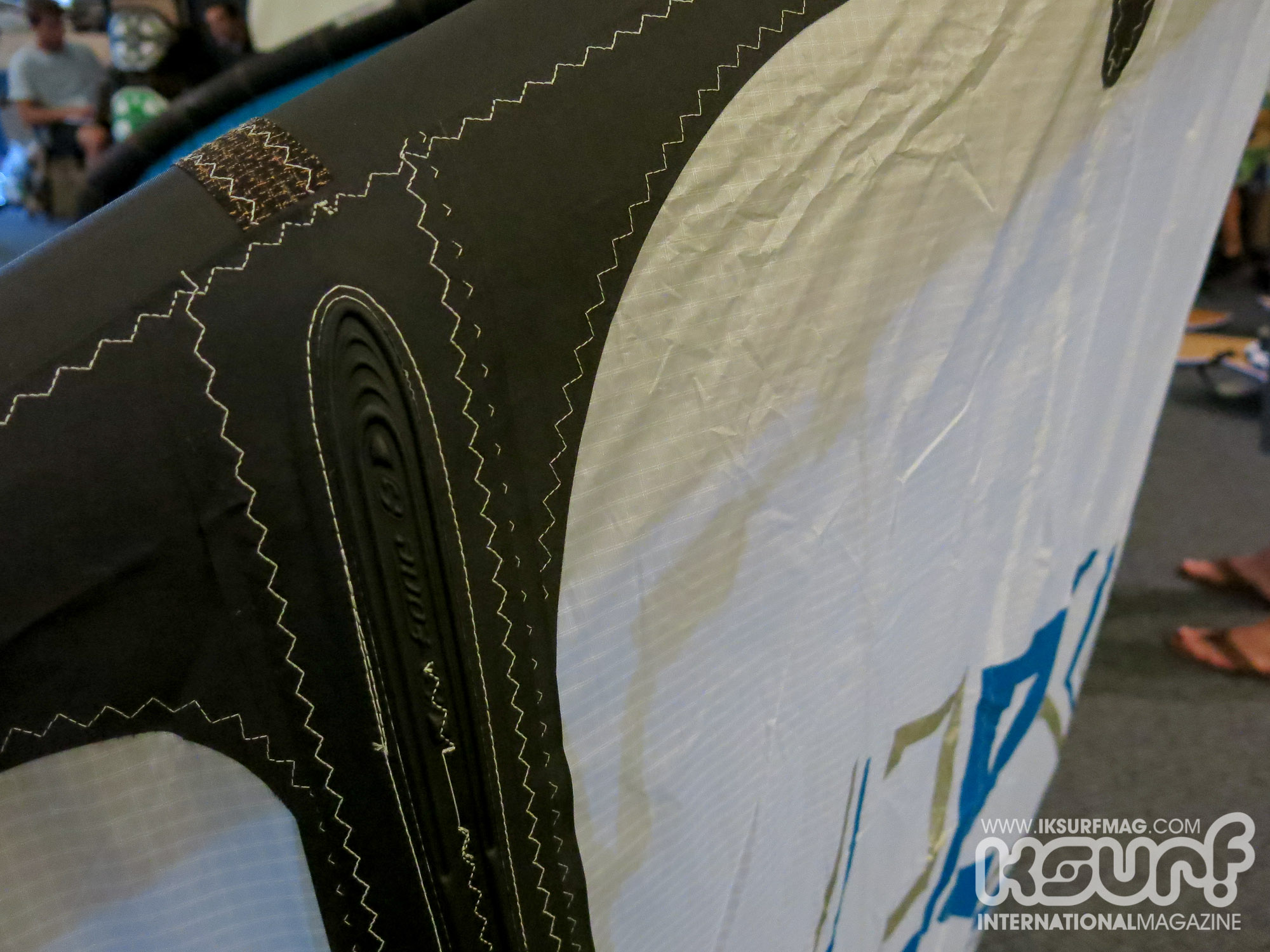 Close up of the more curved Force Frame and new Technoforce fabric from Teijin.