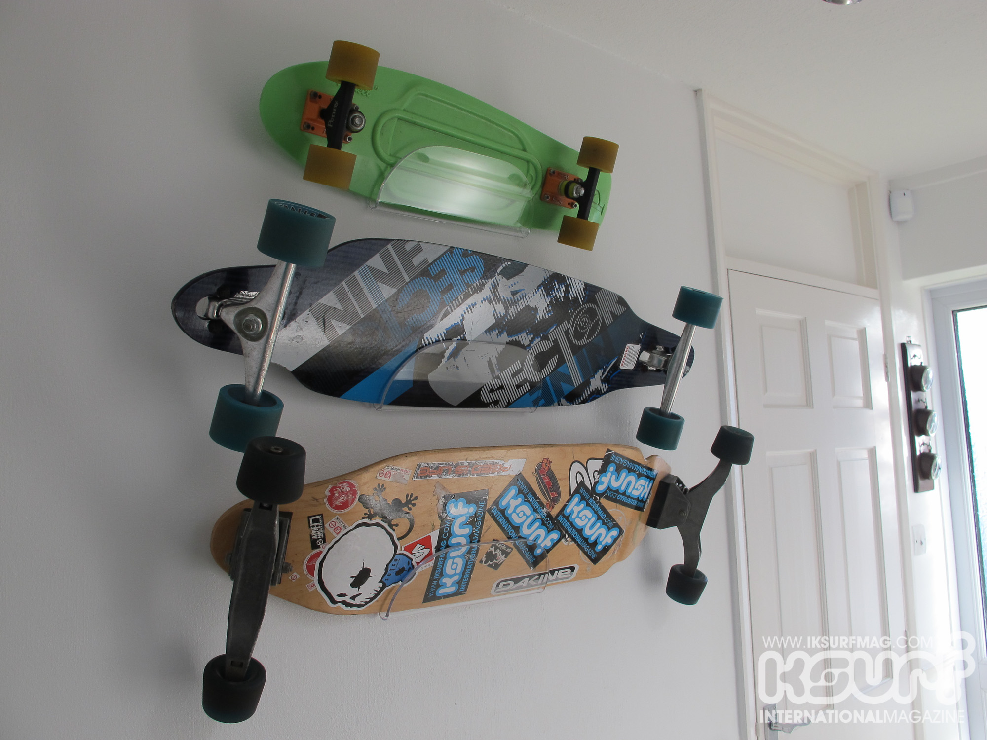 Have your skateboard on the wall in the hallway so you can grab it easily on your way out the door…