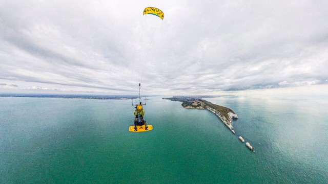 Jake Scrace’s Guinness World Record Stunt | (1,587 feet Tow-up Above the Iconic Needles, Isle of Wight)