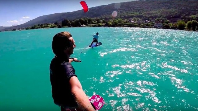 Tow In wake foil - Annecy Lake