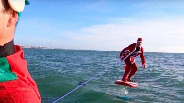Santa windsurf kite and SUP foiling