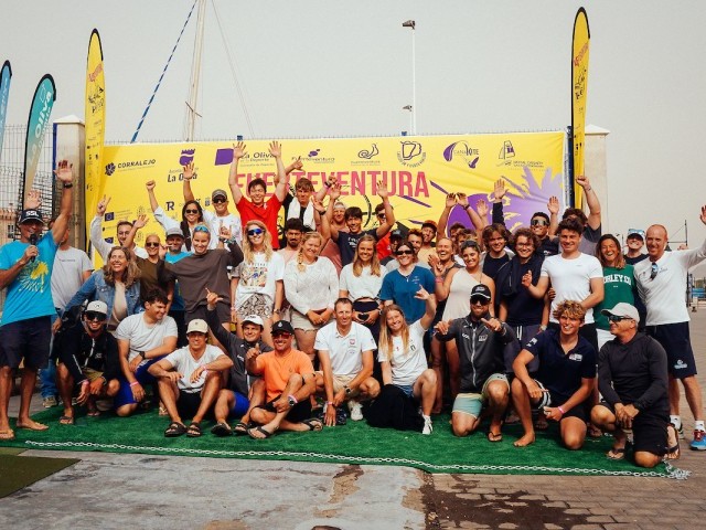 Maximilian Maeder and Ellie Aldridge, champions of the Fuerteventura KiteFoil International Open Cup