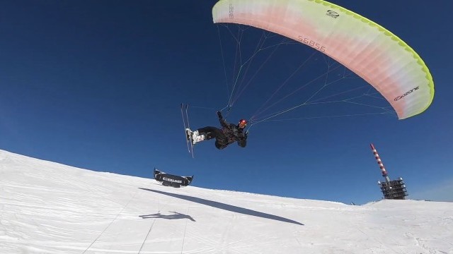 Snowkite and soaring