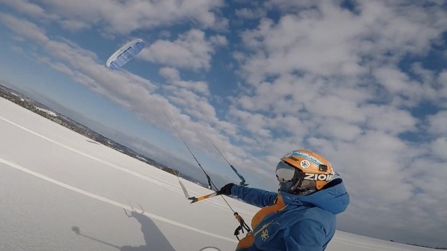 First 2022 Snowkite on Japanese Rice Fields [Snowkite]