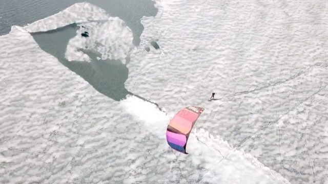 Slush Ice Kitesurfing