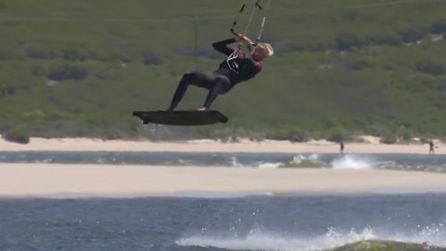 Try a backroll to toeside // Kiteboarding SA Masterclass #shorts