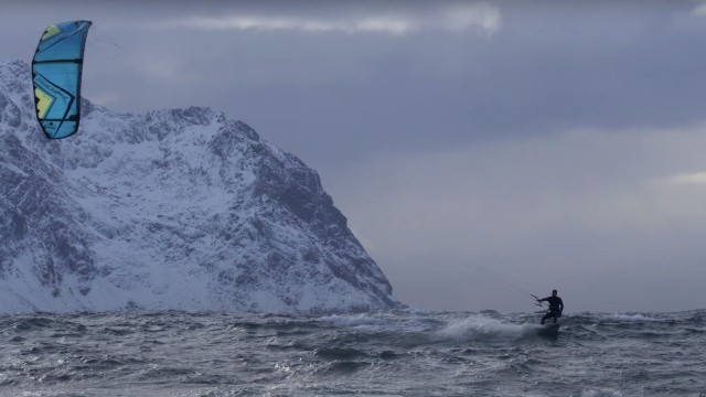 Kitesurfing a spot you shouldn't. Arctic Circle, Norway