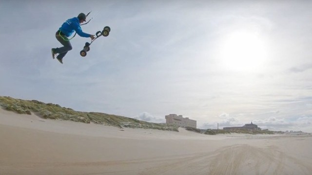 Kite Land Boarding GoPro6 240fps super slow motion