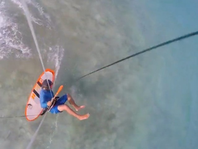 Lil bit of Lose The Straps Long Bay Linemount with Cabrinha's GoProHobbit