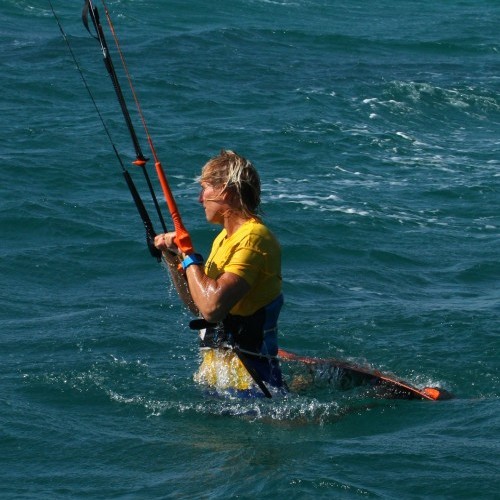 Board Behind Waterstart Kitesurfing Technique