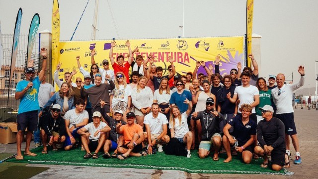 Maximilian Maeder and Ellie Aldridge, champions of the Fuerteventura KiteFoil International Open Cup