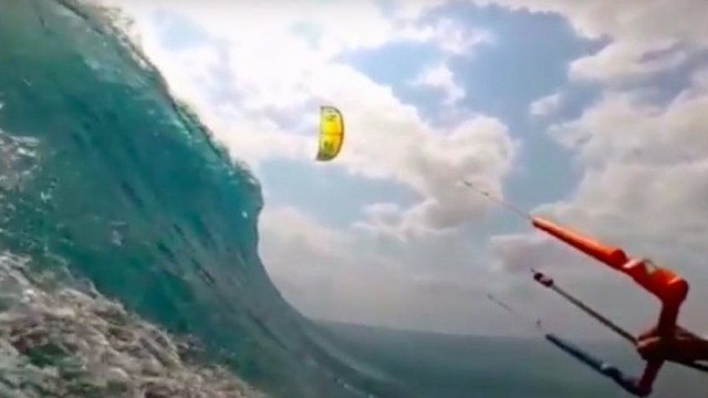Barrel With Kitesurf