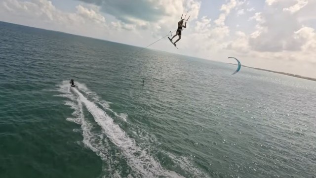 Extreme kitesurfing TOW UPS in Mexico