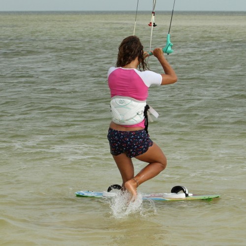 Beach Start from Two Feet Kitesurfing Technique