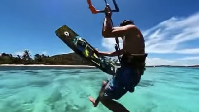 Walking over water (Jesus Walk) Kitesurfing is awesome!