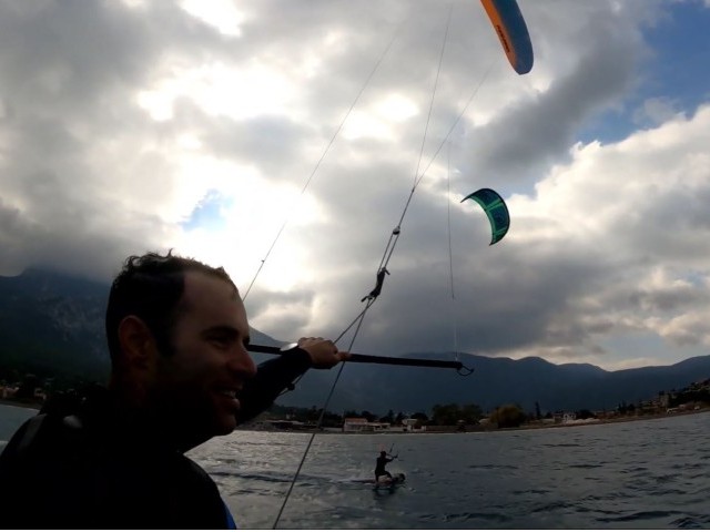 A nice day kiting with my Son at Schinos