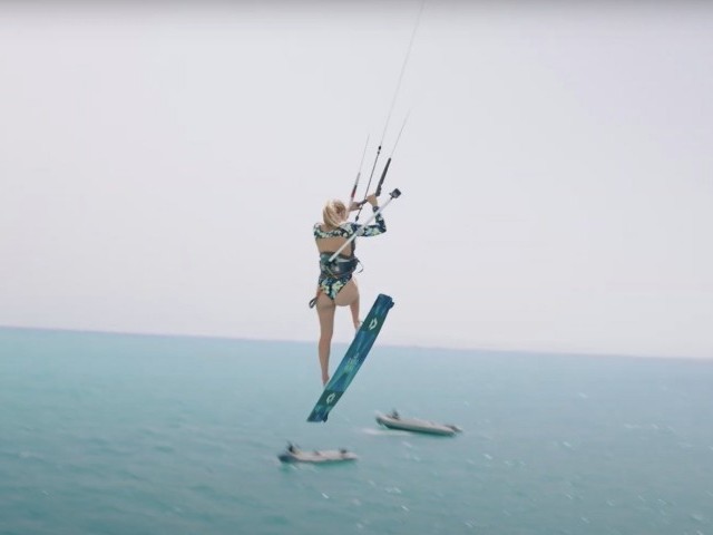 Kitesurfing Boat Jump - Hannah Whiteley
