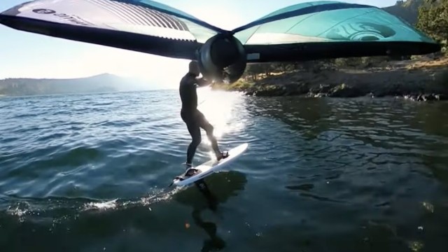 Wing Foiling in Hood River #shorts