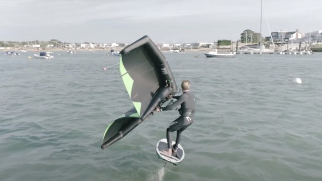 Wing Foiling around Hayling Island