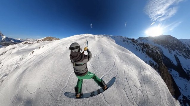 A SnowKite Day in the French Alps - Hautes-Alpes (28 January 2022)