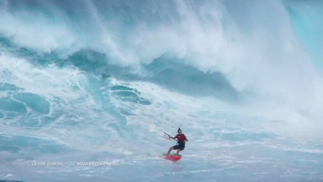 Kitesurfing Peahi (Jaws) Winter 2018 - Olivia Jenkins