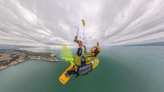 Jake Scrace’s Guinness World Record Stunt | (1,587 feet Tow-up Above the Iconic Needles, Isle of Wight)