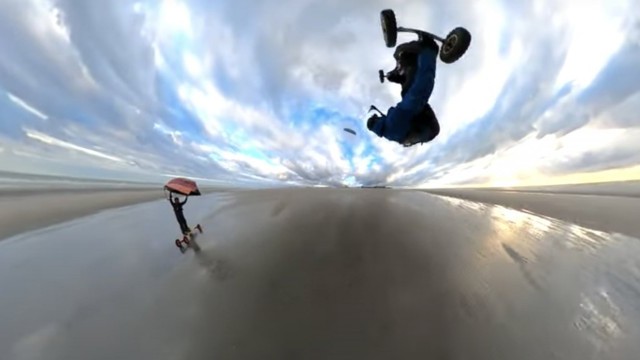 Kite LandBoard GOPRO MAX - Berck 22 October 2021