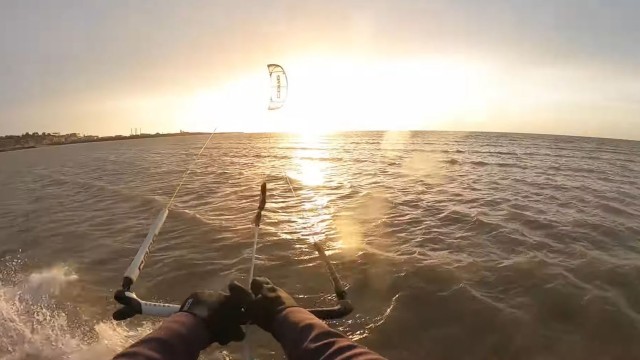 Kiteboarding the Secret Sandbank at Sunrise