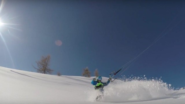 SnowKite Powder Day! 3rd April 2017 - 4K