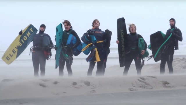 The SpaceX kitecrew hitting storm Corrie!