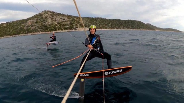 Hydrofoil Training with Vagelis at Schinias Beach