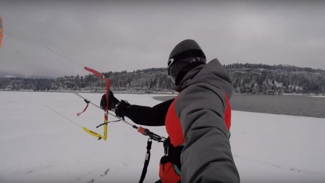Snowkiting The Hood River Sandbar December 26 2017
