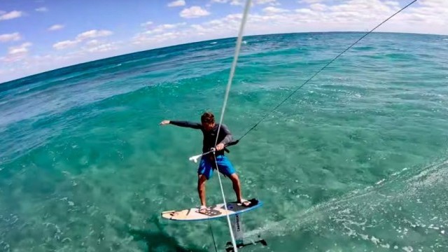 Kitesurfing with Hundreds of Sharks
