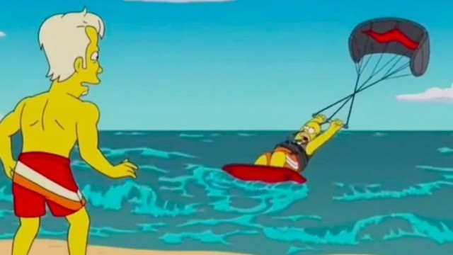Simpsons Go Kiteboarding