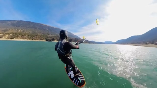 Kite and Wing - hybrid 5.5 / Mojo 5.2 - Foil Zeeko double agent - lac de monteynard - fvrier 23