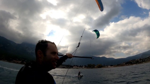 A nice day kiting with my Son at Schinos