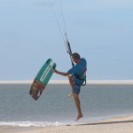 Kitesurfing Technique - How to Tail Grab Board Off dismount
