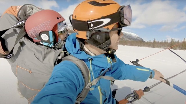 Snowkite with Julia 2 years old | Ozone Subzero 13kvm