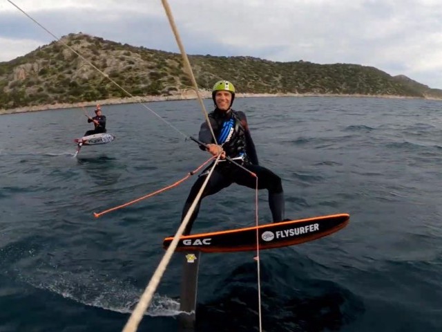 Hydrofoil Training with Vagelis at Schinias Beach