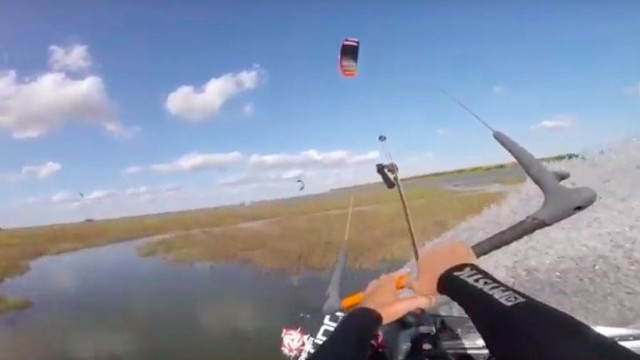 Leaving work on a Friday Kite Surfing