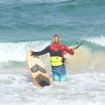 Kitesurfing Technique - Body Dragging Past the Shorebreak on a Surfboard