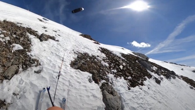 Wonderful snowkitetrip in Switzerland close to Savognin  ( snowkite )