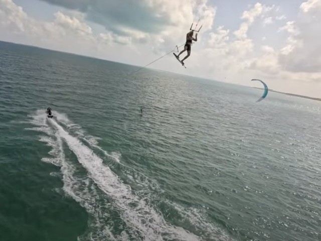 Extreme kitesurfing TOW UPS in Mexico